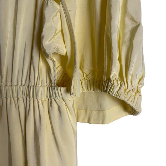 Tibi Gemma Linen Blend Yellow Cape Mini Dress Size 4 - Picture 11 of 16